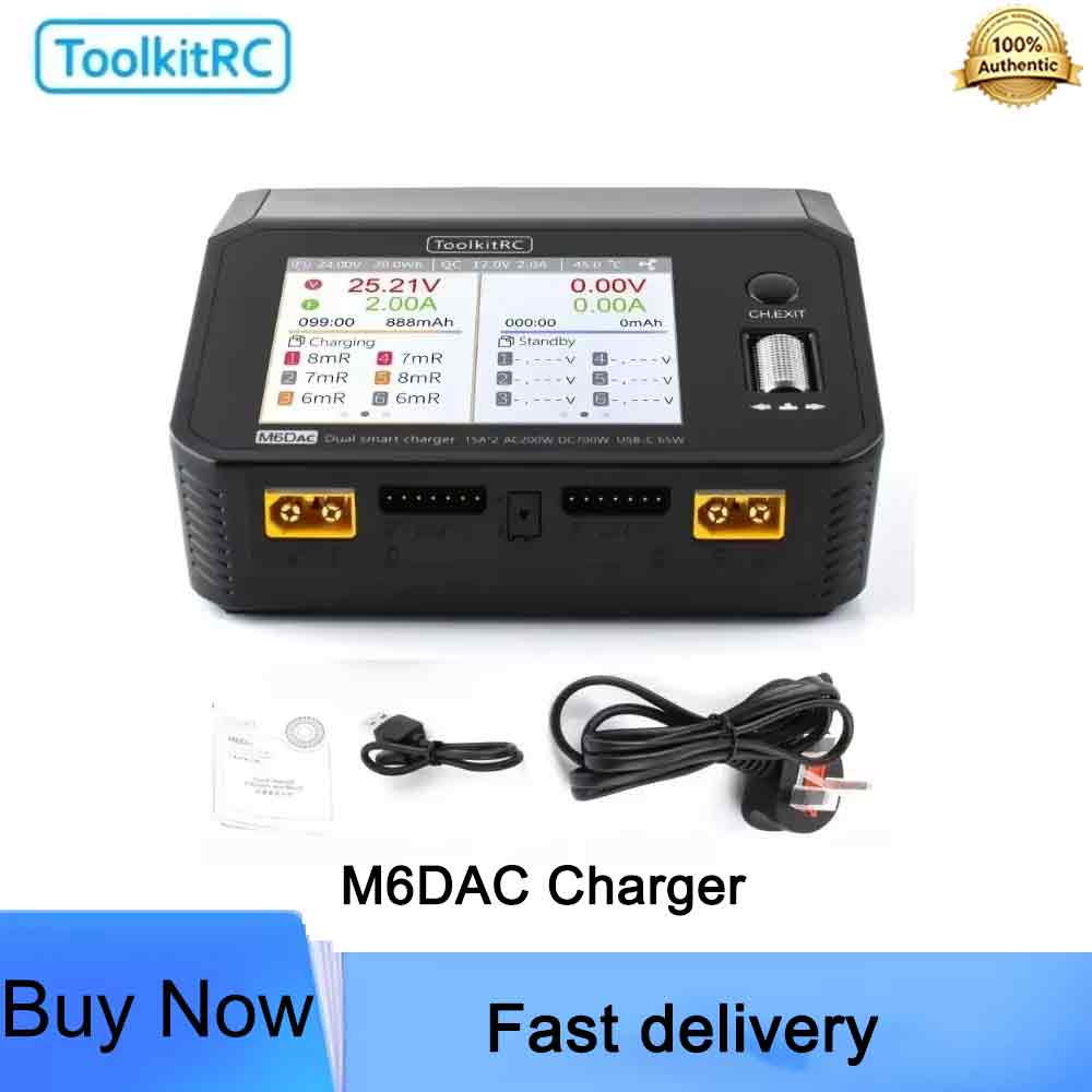 Toolkitrc M6Dac Smart Charger - شاحن ذكي متعدد الاستخدامات ToolkitRC M6DAC،