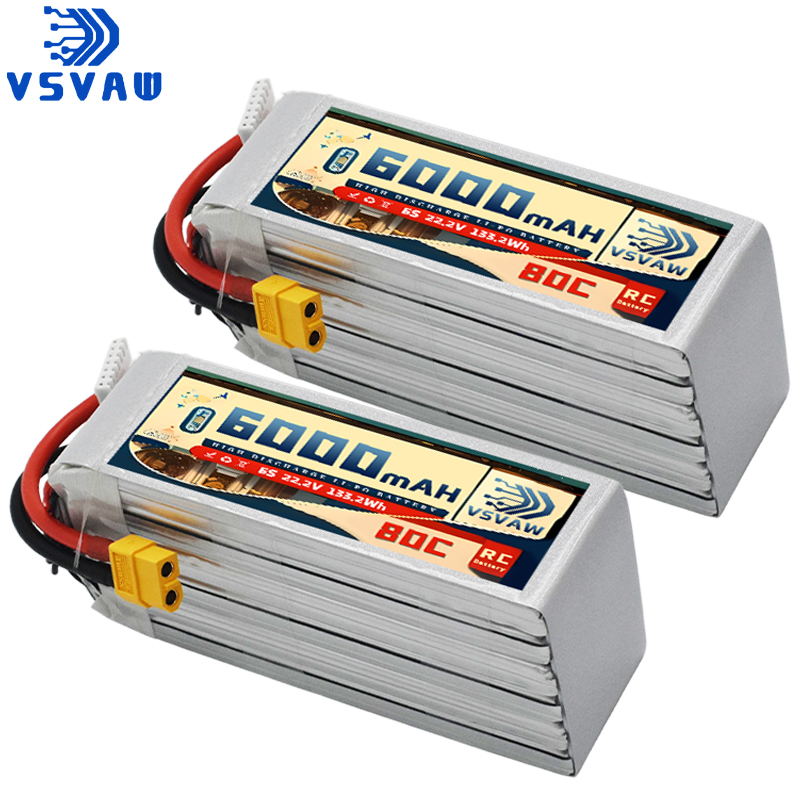 6S Lipo Battery 22.2V 5000Mah - بطارية ليثيوم بوليمر VSVAW 6S بسعة