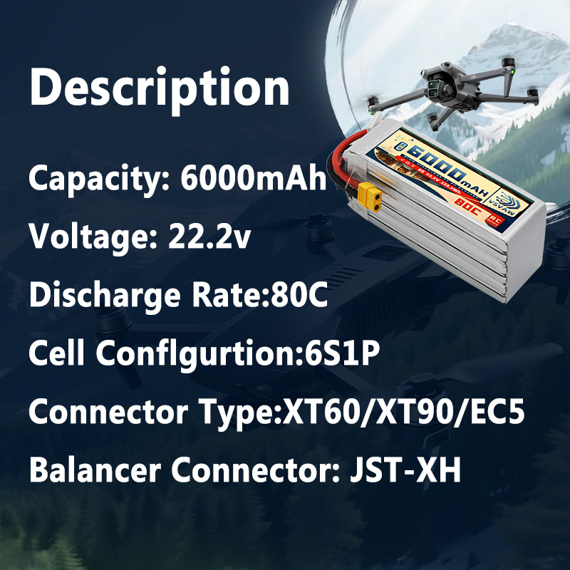 بطارية ليثيوم بوليمر VSVAW 6S  - مراجعة 6S Lipo Battery 22.2V 5000Mah وسعره
