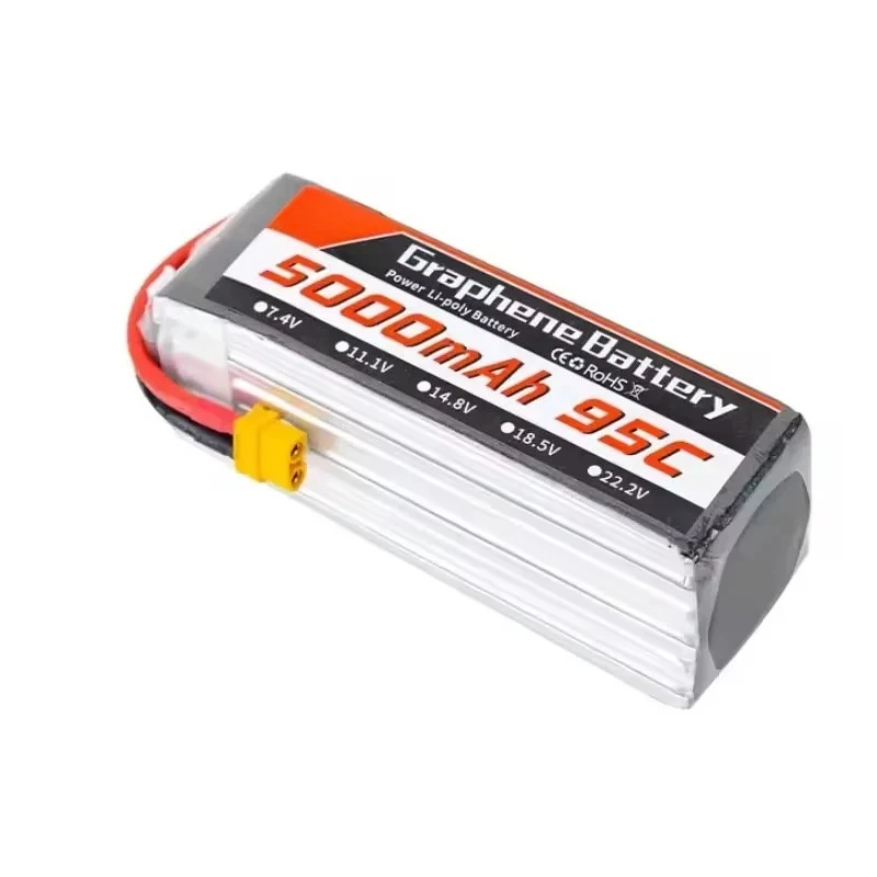 بطارية ليثيوم بوليمر 95C 22.2V - مراجعة 6S Lipo Battery 22.2V 5000Mah وسعره